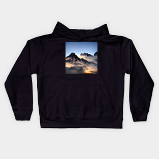 mountain atmosphere at dawn Kids Hoodie